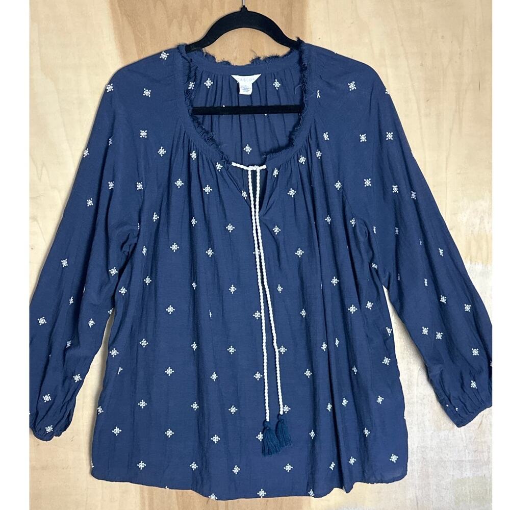 Caslon‎ Top Women's Small Boho Peasant Blouse